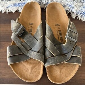 Birkenstock Lugano 42R Grey Leather